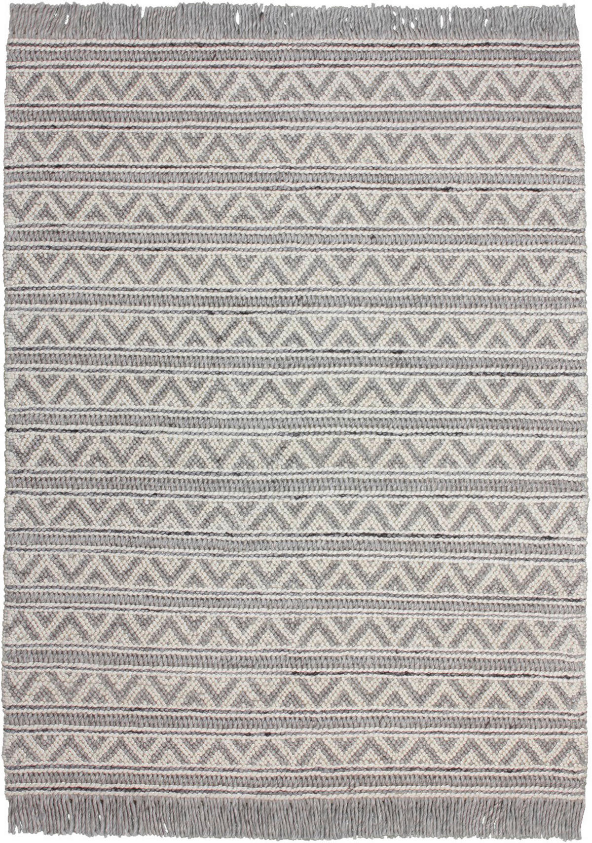Kayoom Kurzflorteppich Natura 410 silber B/L: ca. 200x290 cm Natura 410 - creme/silber (200,00/290,00cm) - Kayoom