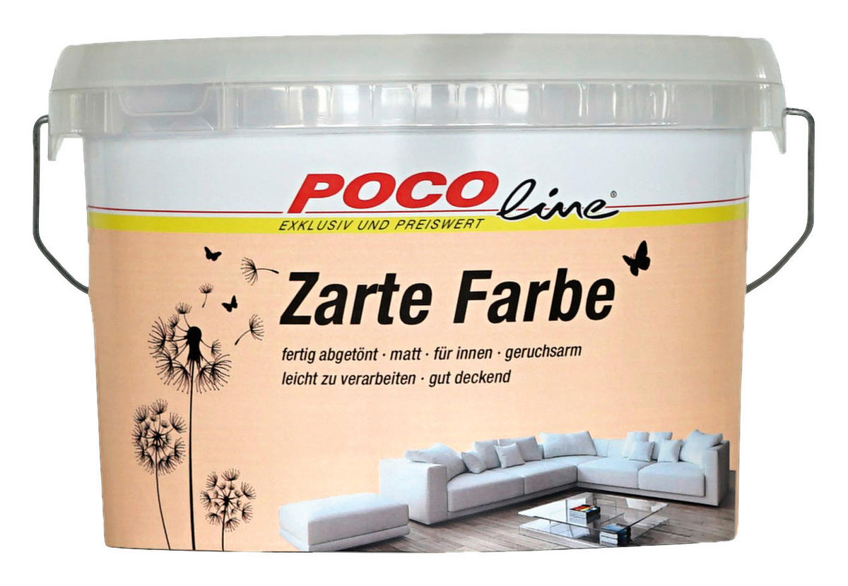 POCOline Raumfarbe Zarte Farben apricot ca. 2,5 l Zarte Farben - apricot (2,50l) - POCOline