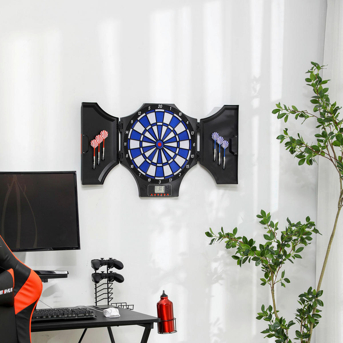 SPORTNOW Elektronische Dartscheibe B/H/L: ca. 45x83x4 cm Elektronische_Dartscheibe - schwarz (4,00/45,00/83,00cm) - SPORTNOW