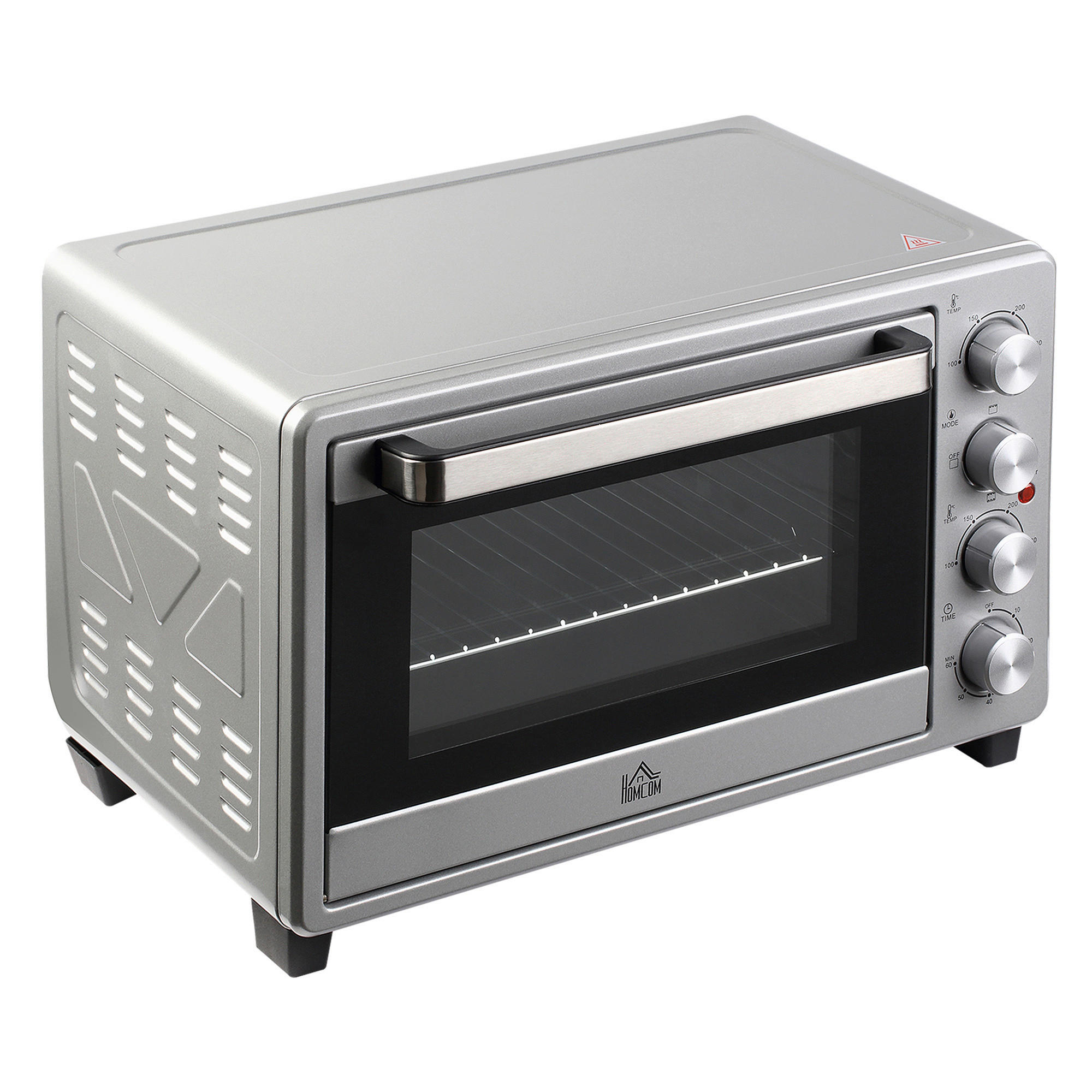 HOMCOM Küchengerät 800-087SR silber Polypropylen B/H/L: ca. 38,1x52,2x33,5 cm Minibackofen - silber (33,50/38,10/52,20cm) - HOMCOM