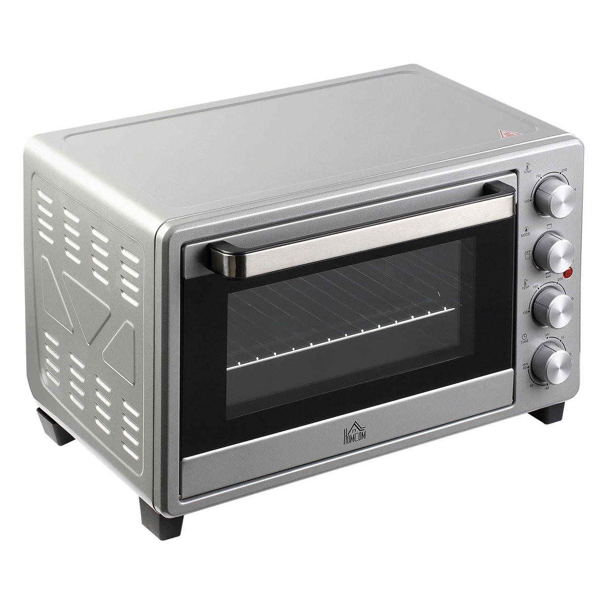 HOMCOM Küchengerät 800-087SR silber Polypropylen B/H/L: ca. 38,1x52,2x33,5 cm Minibackofen - silber (33,50/38,10/52,20cm) - HOMCOM