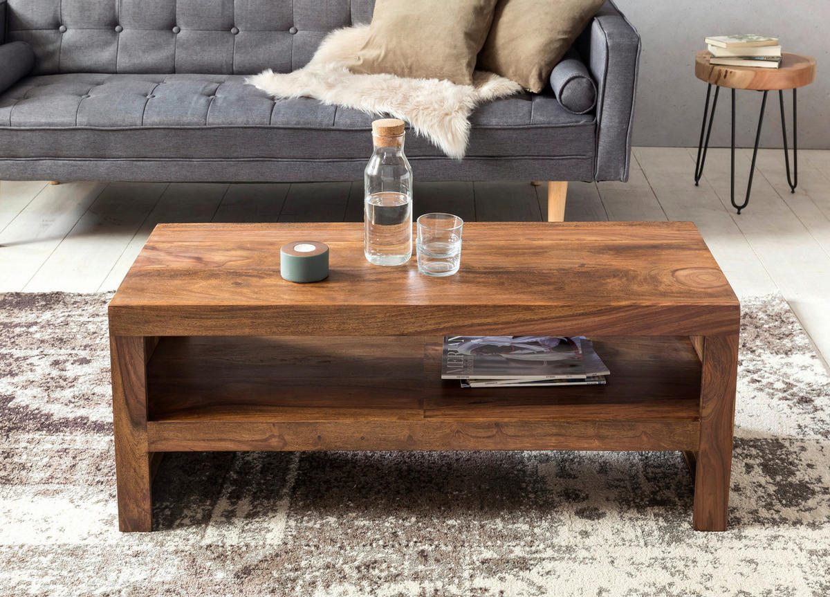 Couchtisch braun B/H/T: ca. 110x45x45 cm Couchtisch - braun (110,00/45,00/45,00cm) - Wohnling