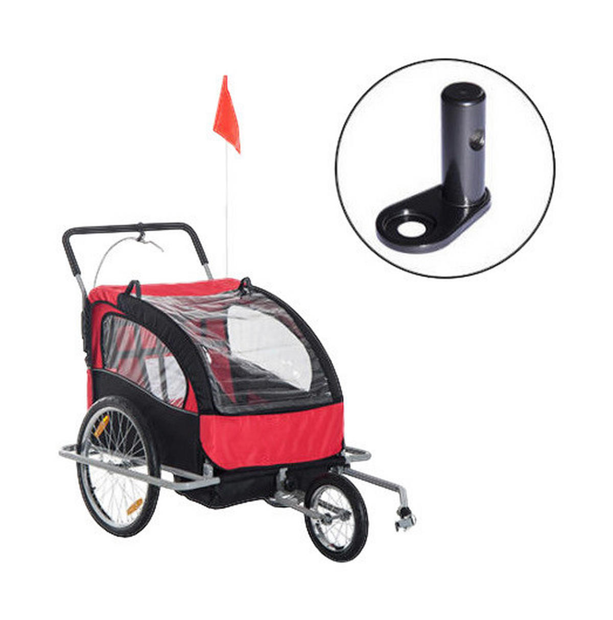 HOMCOM Anhängerkupplung M03 schwarz schwarz Ersatzkupplung 5664-0001CN - schwarz - HOMCOM