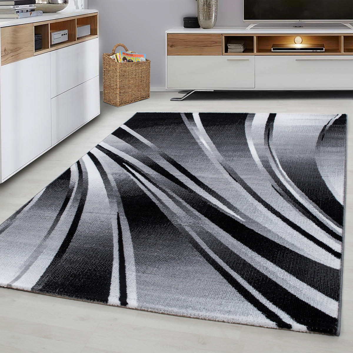 Ayyildiz Teppich PARMA schwarz B/L: ca. 80x150 cm PARMA - schwarz (80,00/150,00cm) - Ayyildiz