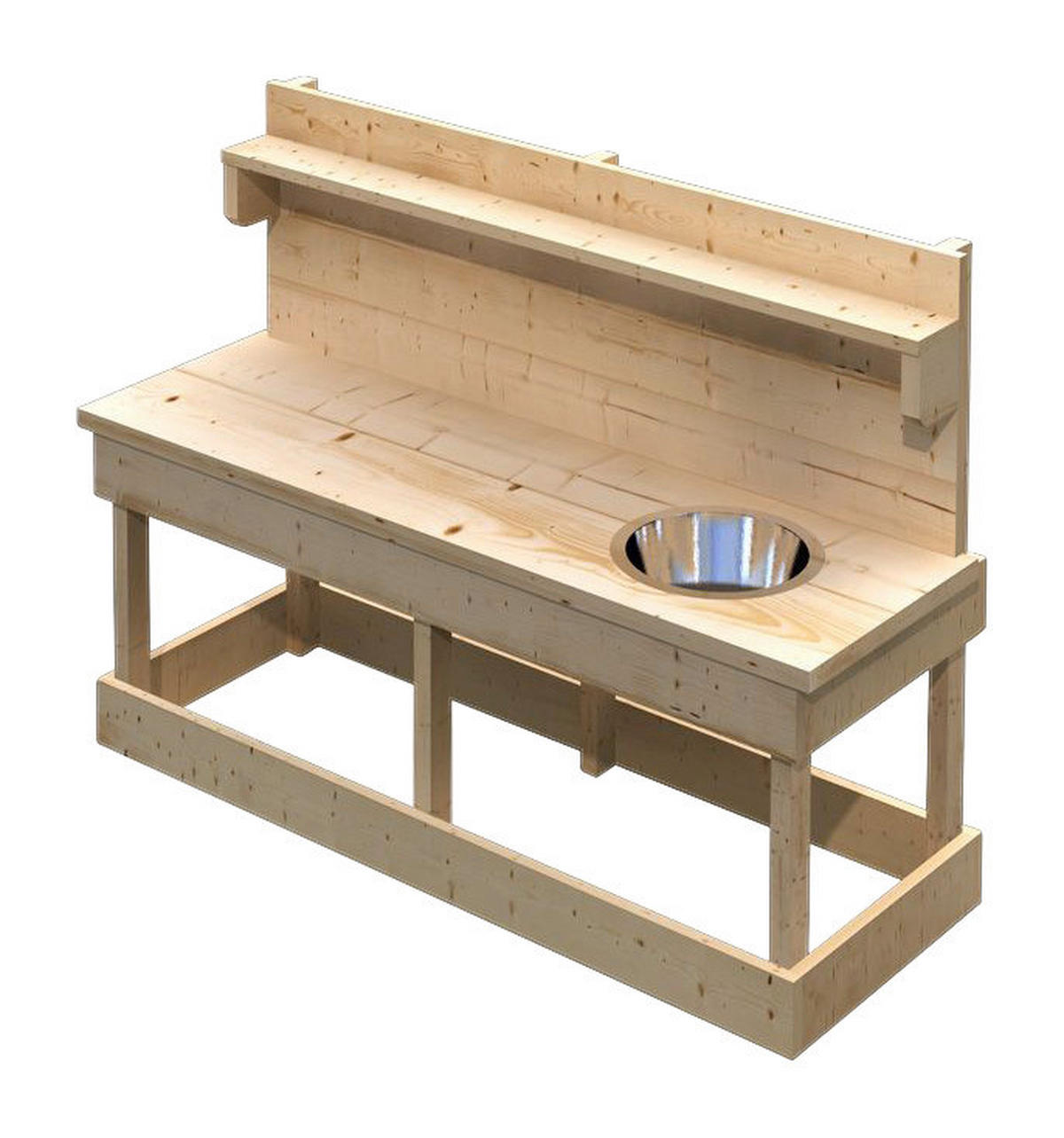 Karibu Matschküche Sandy natur Holz Sandy - natur - Karibu
