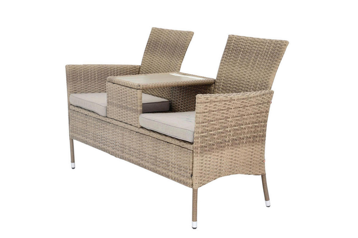 POCOline Gartenbank Love braun Stahl Love - braun/beige - POCOline