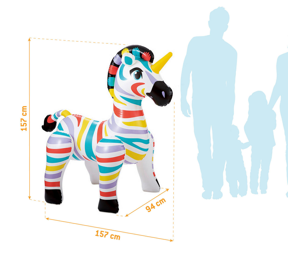 Summer Waves Wassersprinkler Zebra B/H/L: ca. 94x157x157 cm Zebra - bunt (157,00/94,00/157,00cm) - Summer Waves
