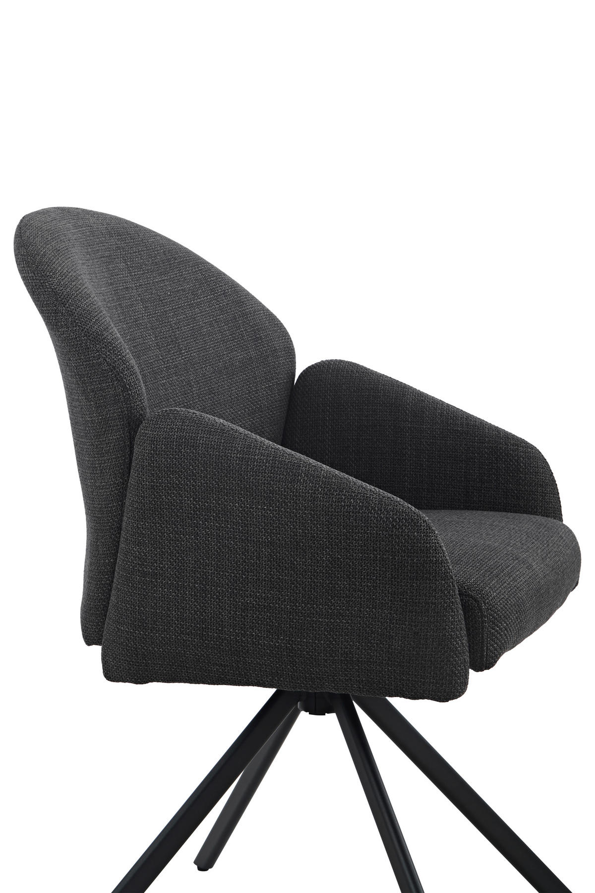 Drehstuhl Holly anthrazit Microfaser Webstoff B/H/T: ca. 57x84x61 cm Holly - anthrazit (57,00/84,00/61,00cm)