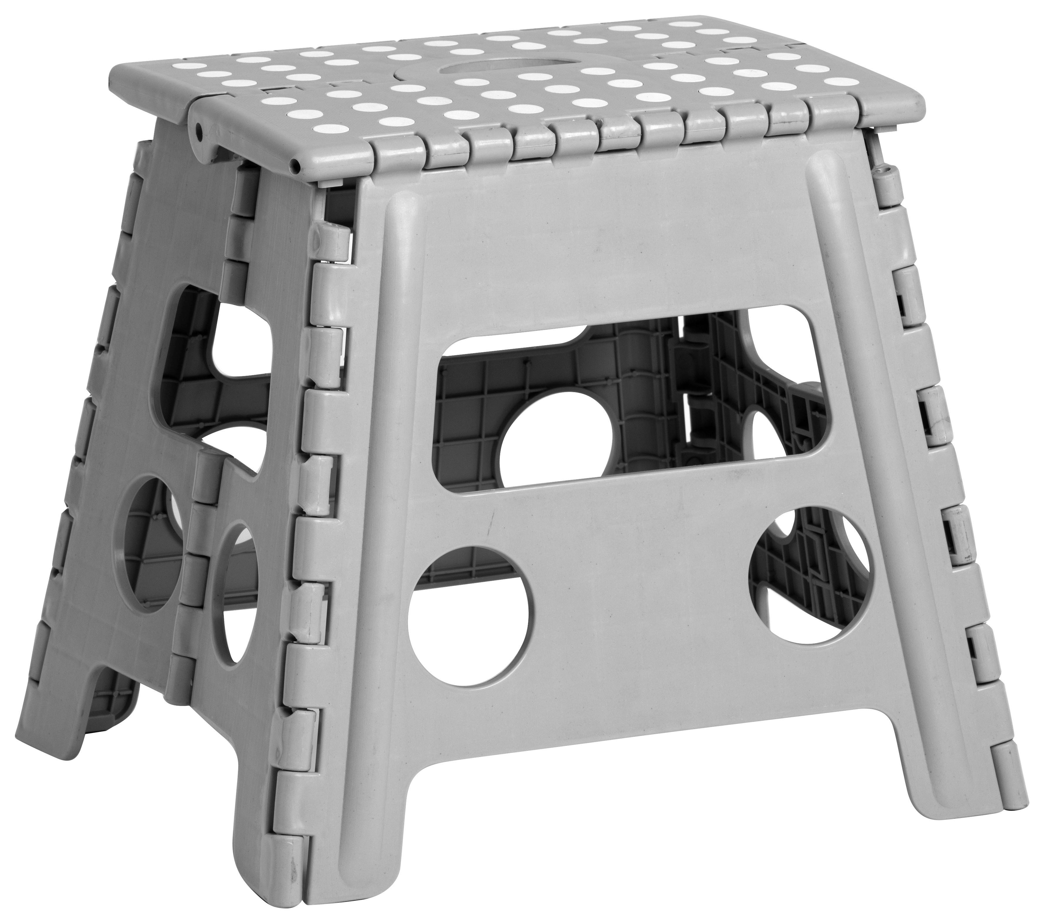 Zeller Klapphocker grau B/H/L: ca. 30x32x37 cm Klapphocker - grau (37,00/30,00/32,00cm) - Zeller