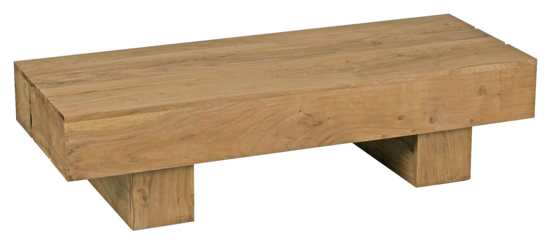 Wohnling Couchtisch natur Akazie B/H/T: ca. 120x30x45 cm Couchtisch - natur (120,00/30,00/45,00cm) - Wohnling