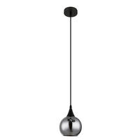 GLOBO Pendelleuchte schwarz Glas Metall H/D: ca. 120x15 cm null 1 Brennstellen Pendelleuchte_Nika 1flg. - schwarz (15,00/120,00cm) - GLOBO