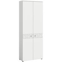 Garderobenschrank Prisma weiß weiß Hochglanz B/H/T: ca. 70,2x192x34,8 cm Prisma - weiß (70,20/192,00/34,80cm) - xonox.home