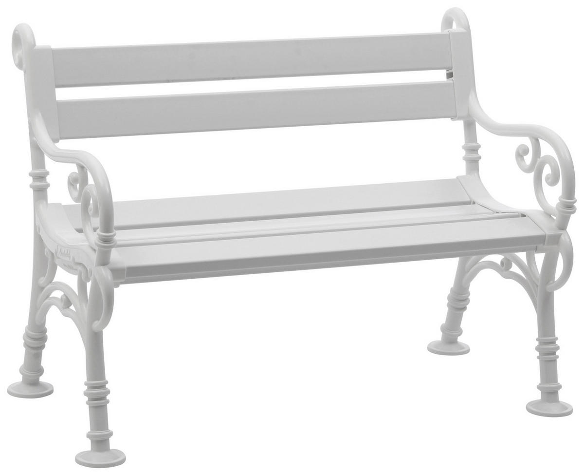 Blome-Tillmann Gartenbank Linderhof weiß Kunststoff B/H/L: ca. 115x85x60 cm Linderhof - weiß (60,00/115,00/85,00cm) - Blome-Tillmann