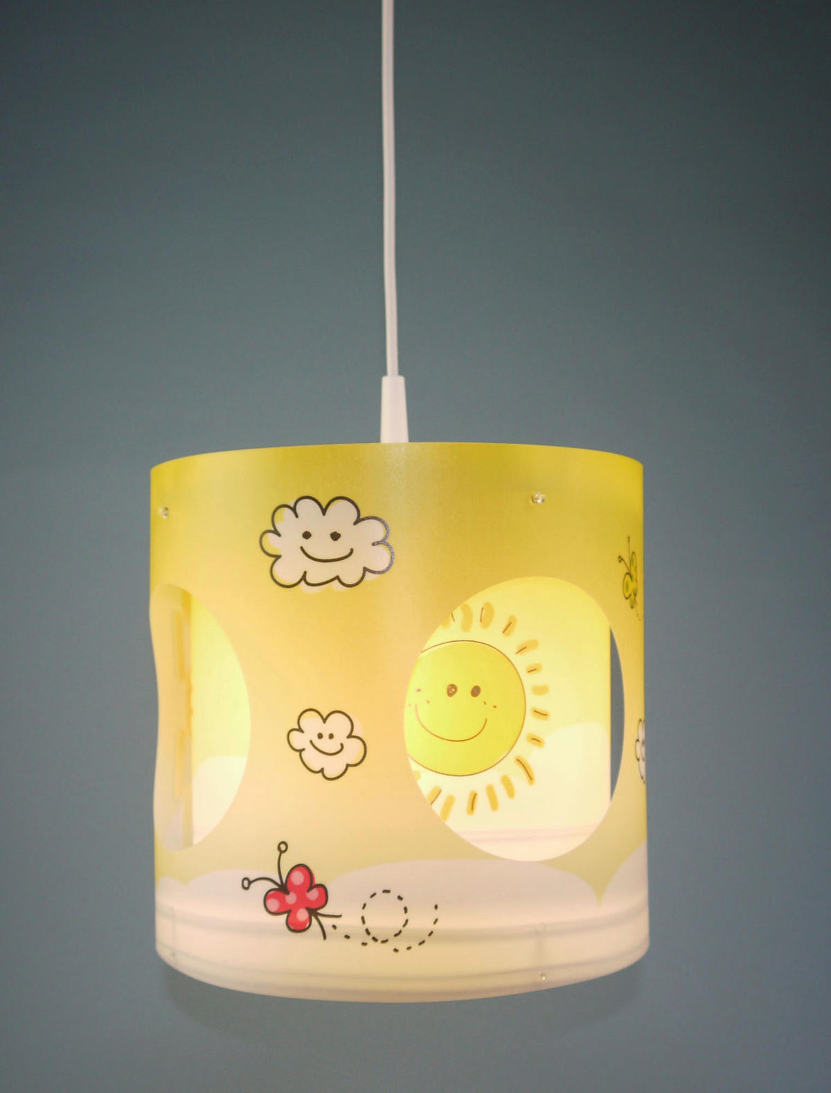 Niermann Dreh-Pendelleuchte Sunny gelb Kunststoff H/D: ca. 27x25 cm E27 Dreh-Pendelleuchte_Sunny - gelb (25,00/27,00cm) - Niermann