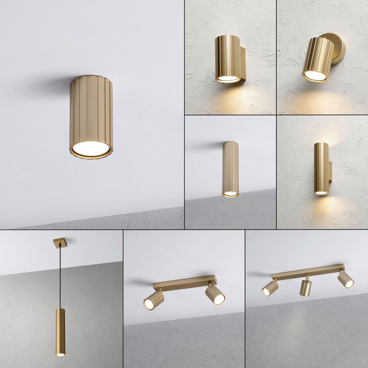 Lamkur Strahler gold Stahl B/H/L: ca. 6,5x10x6,5 cm 1 Brennstellen Prisma - gold (6,50/6,50/10,00cm) - Lamkur