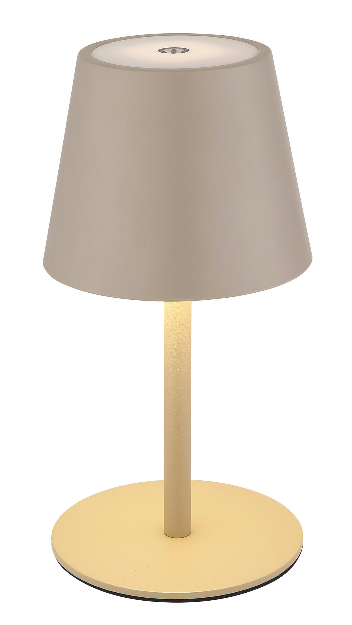GLOBO LED-Tischleuchte sand Opal schwarz Kunststoff Metall H/D: ca. 36x11,5 cm 1 Brennstellen VANNIE I - sand/schwarz (11,50/36,00cm) - GLOBO