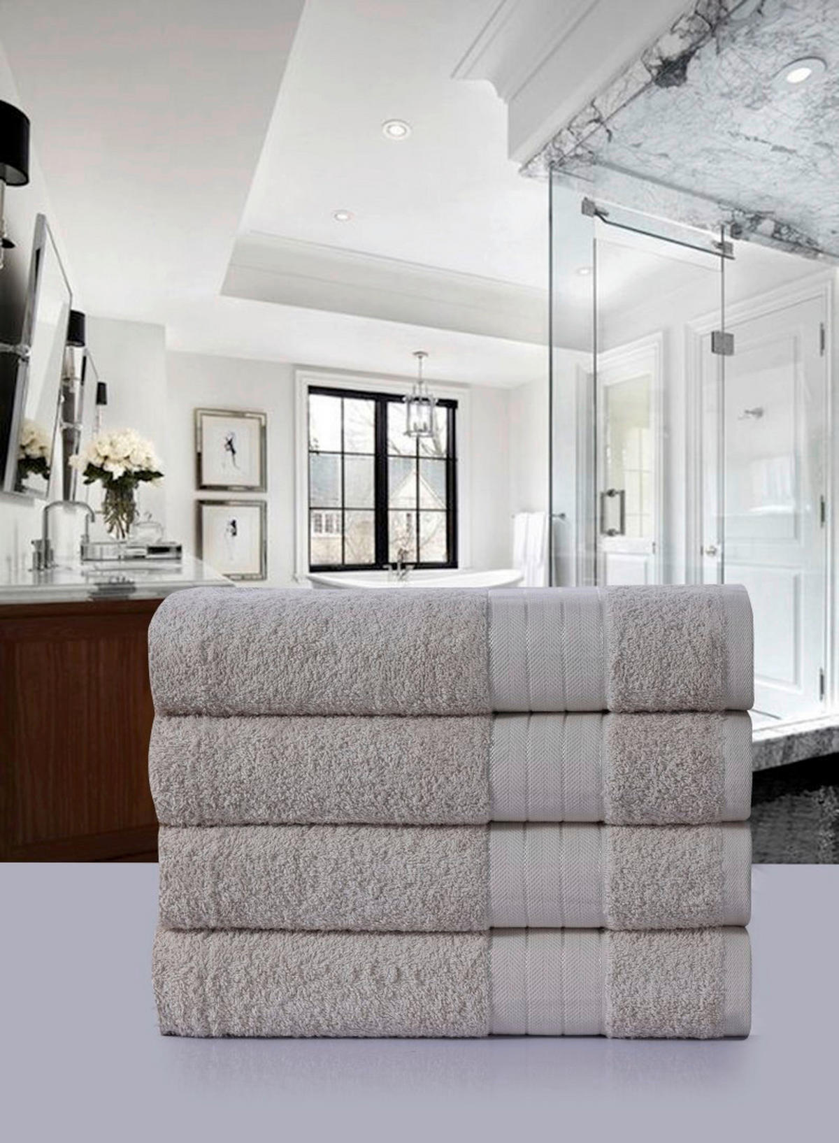 Handtuch 4er-Pack Handtuch_50x100cm_4erPack - beige (50,00/100,00cm) - Good Morning