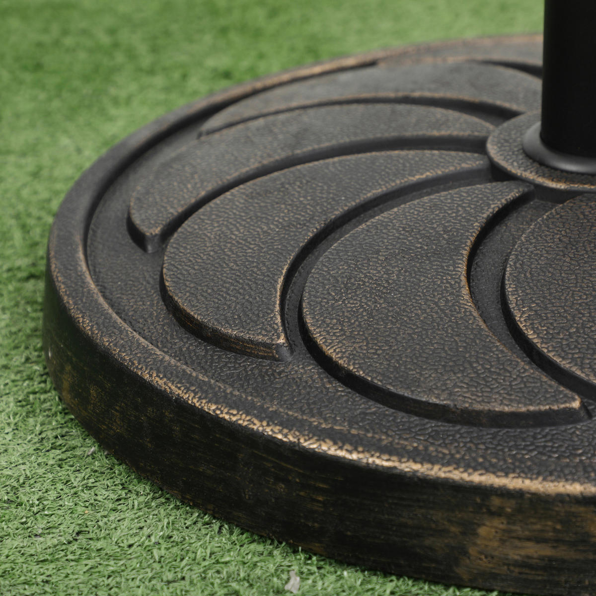 Outsunny Schirmständer bronze Polypropylen B/H/L: ca. 53,5x53,5x33 cm Sonnenschirmständer - bronze (33,00/53,50/53,50cm) - Outsunny