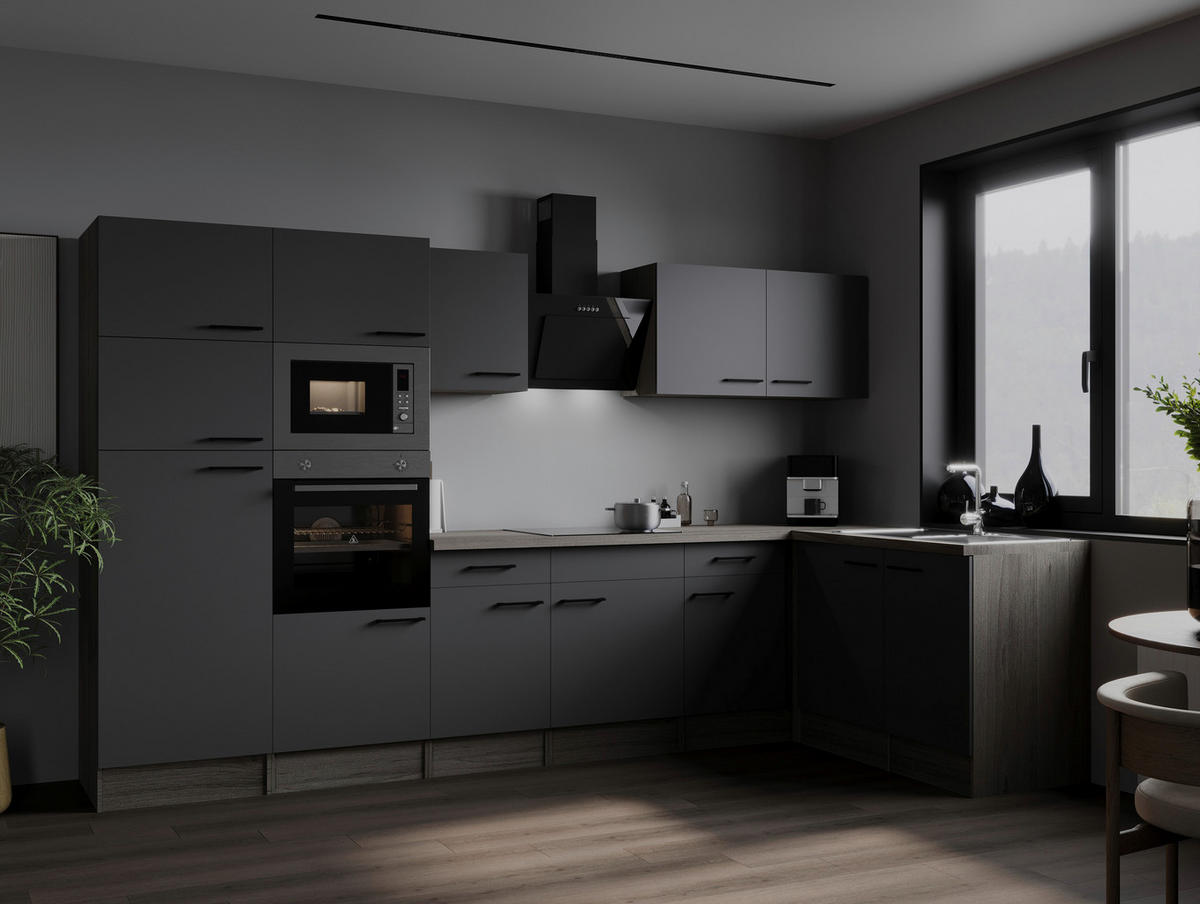 Winkelküche Oliver B/H/T: ca. 340x205x172 cm Oliver - Eiche/grau (340,00/205,00/172,00cm) - Respekta