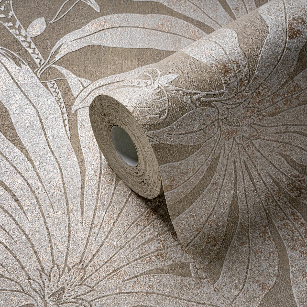 A.S.Creation Vliestapete weiß grau gold B/H/D: ca. 53x1005x9,4 cm Vliestapete - gold/weiß (9,40/1005,00cm) - A.S.Creation