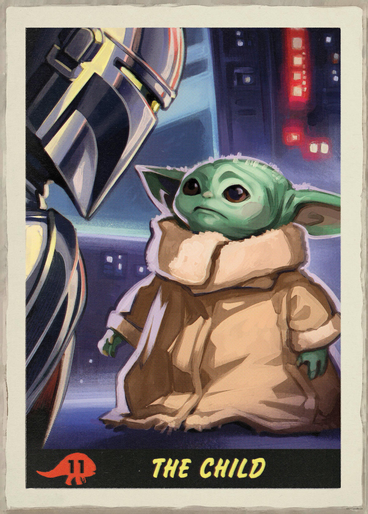 Komar Poster Mandalorian The Child Trading Card Disney B/L: ca. 50x70 cm Mandalorian The Child Trading Card - (50,00/70,00cm) - Komar