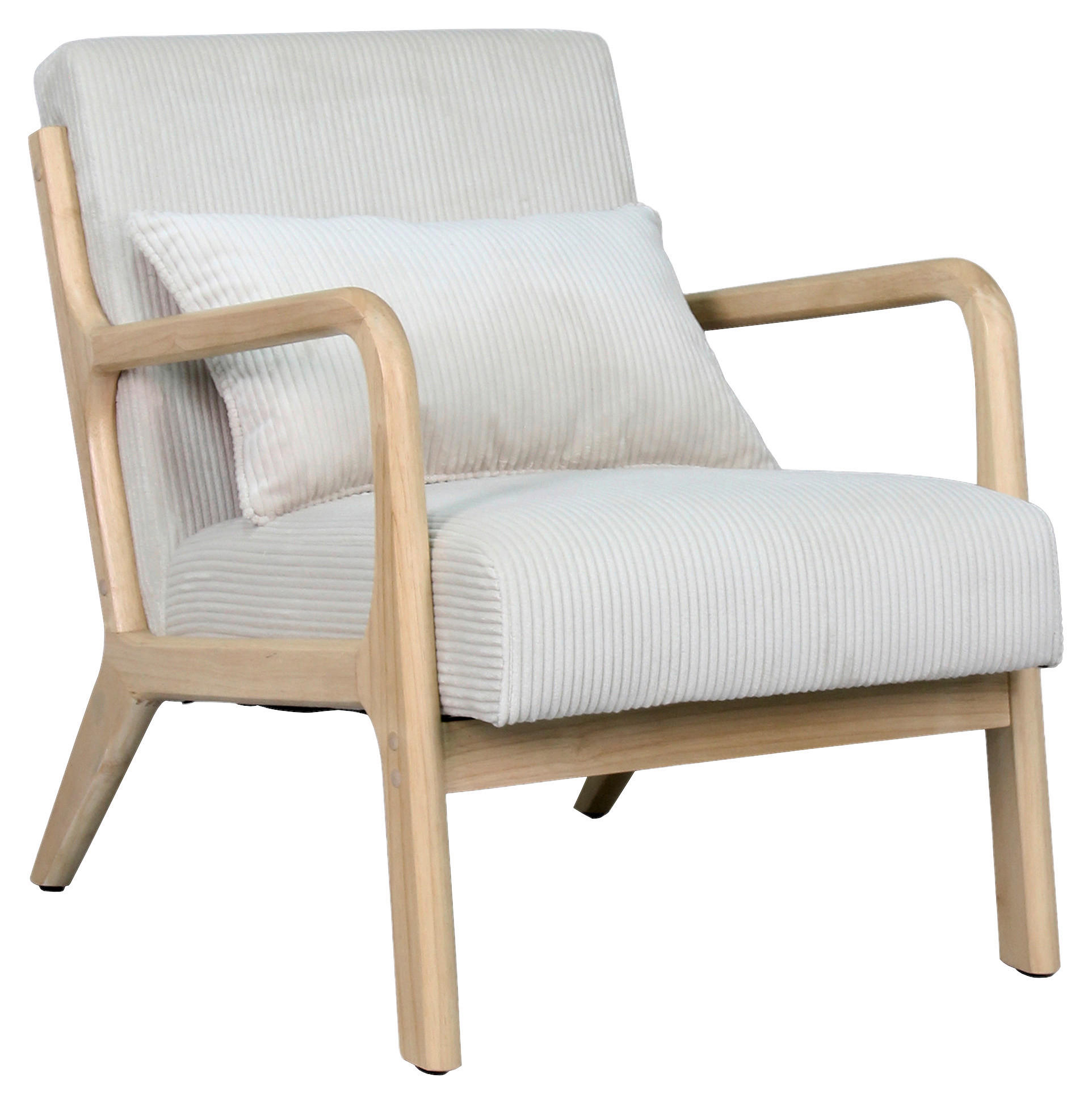 Sessel NOHR natur weiß B/H/T: ca. 65,2x80,6x76 cm NOHR - weiß/natur (65,20/80,60/76,00cm) - byLIVING