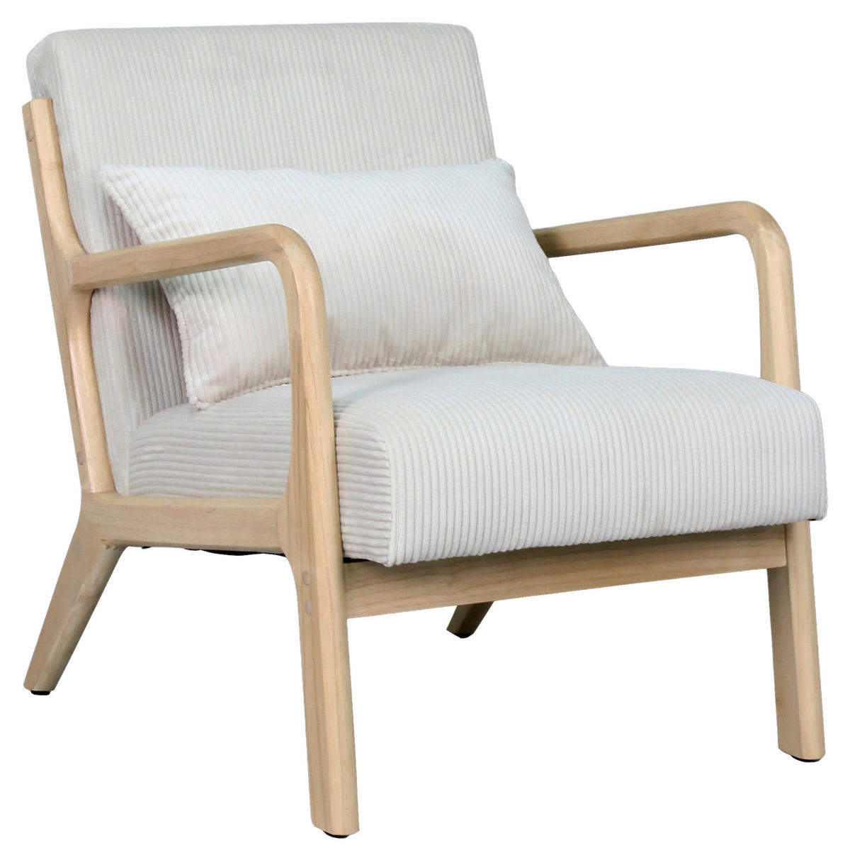 Sessel NOHR natur weiß B/H/T: ca. 65,2x80,6x76 cm NOHR - weiß/natur (65,20/80,60/76,00cm) - byLIVING