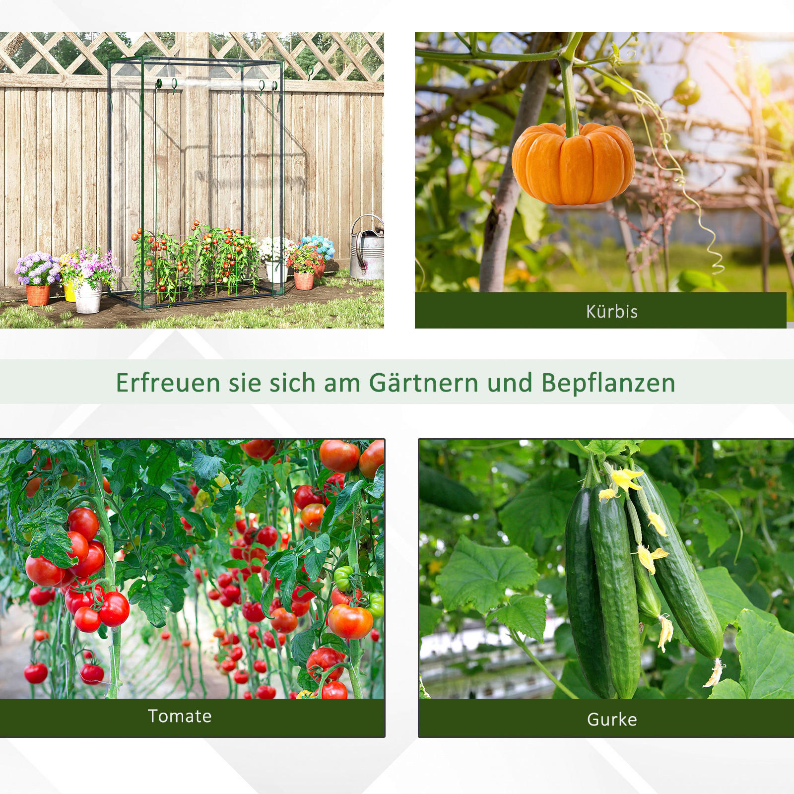 Outsunny Gewächshaus B/H/L: ca. 50x150x100 cm Gewächshaus - transparent (100,00/50,00/150,00cm) - Outsunny