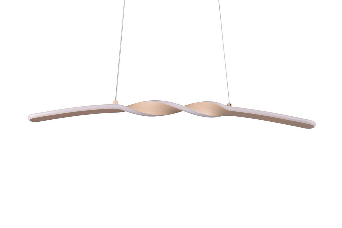 Reality LED Pendelleuchte Ginko sand Metall B/H/T: ca. 79x15x9 cm 1.0 Brennstellen Ginko - sand (79,00/15,00/9,00cm) - Reality