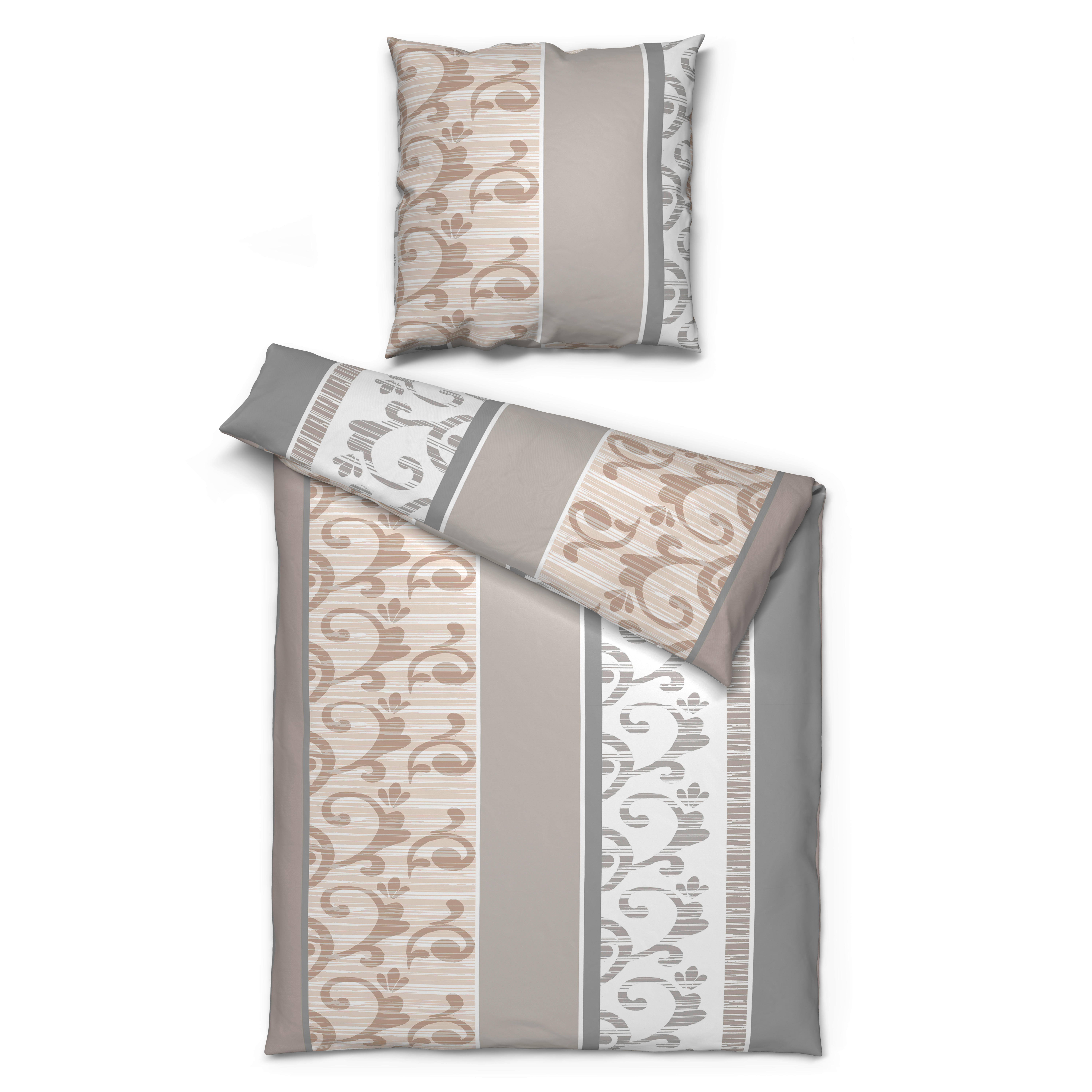 Baumwoll Bettwäsche Renforce Bettwäsche_Renforce Ranke - beige (135,00/200,00cm)