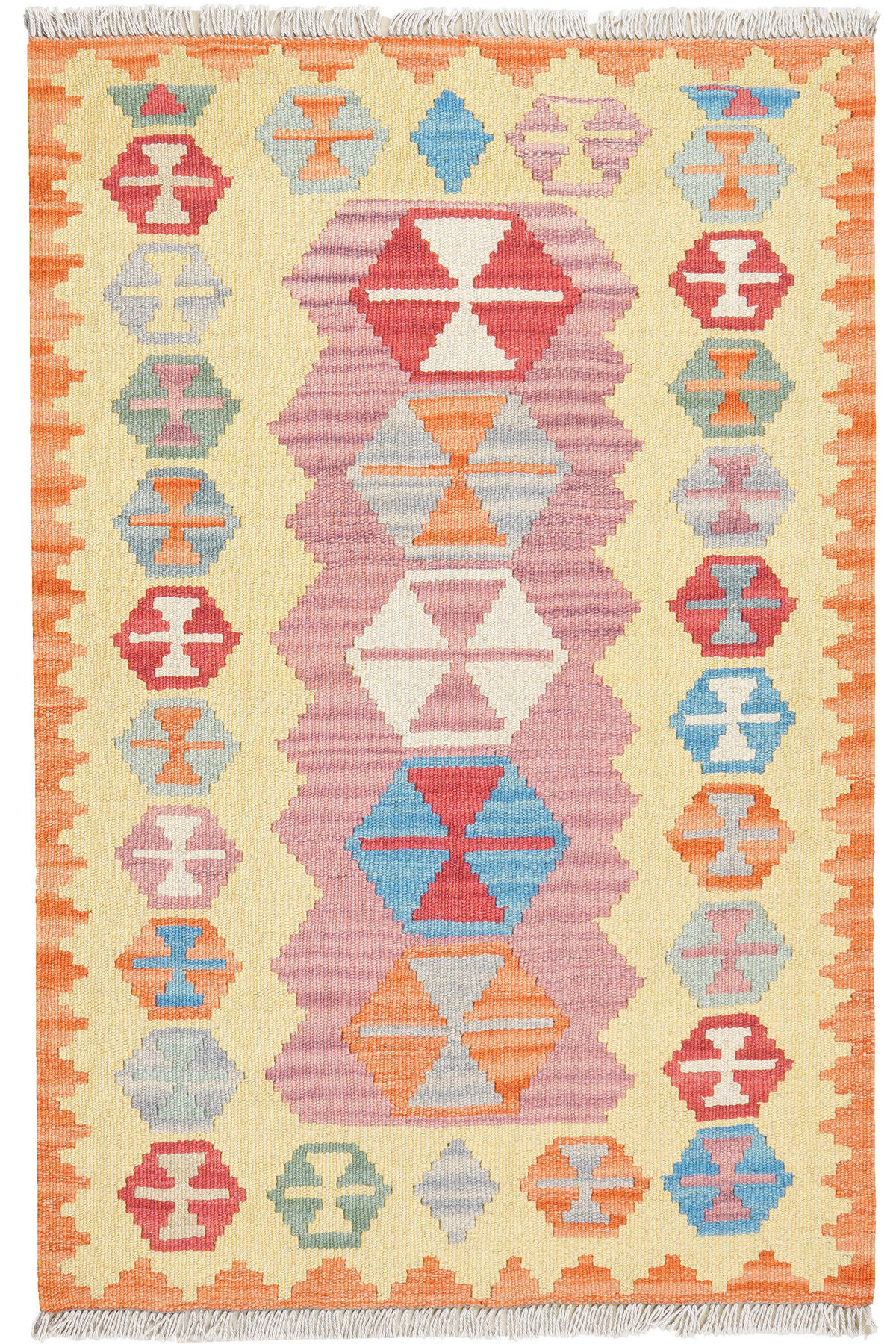 PersaTepp Teppich Kelim Gashgai rosa B/H/L: ca. 81x1x123 cm Kelim Gashgai - rosa (123,00/81,00/1,00cm) - PersaTepp