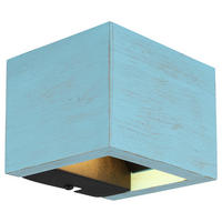 GLOBO LED-Wandleuchte blau schwarz MDF Metall B/H/T: ca. 13,2x9,8x11,3 cm ALINA - blau/schwarz (13,20/9,80/11,30cm) - GLOBO