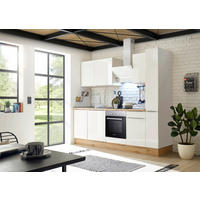 Respekta Küchenblock Marleen weiß Hochglanz B/H/T: ca. 250x211x60 cm Marleen - Eiche/weiß (250,00/211,00/60,00cm) - Respekta