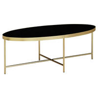 Couchtisch gold schwarz B/H/T: ca. 110x40x56 cm Couchtisch - gold/schwarz (110,00/40,00/56,00cm) - Wohnling