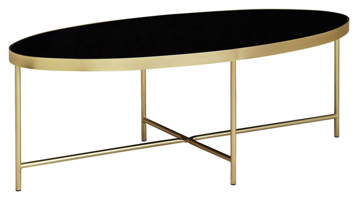 Couchtisch gold schwarz B/H/T: ca. 110x40x56 cm Couchtisch - gold/schwarz (110,00/40,00/56,00cm) - Wohnling