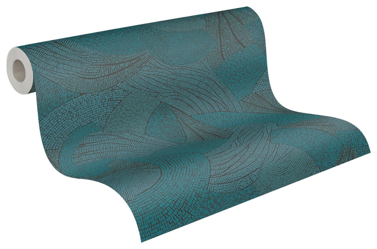 A.S.Création Vliestapete schwarz grün blau B/H/D: ca. 53x1005x9,2 cm Vliestapete - blau/schwarz (9,20/1005,00cm) - A.S.Creation