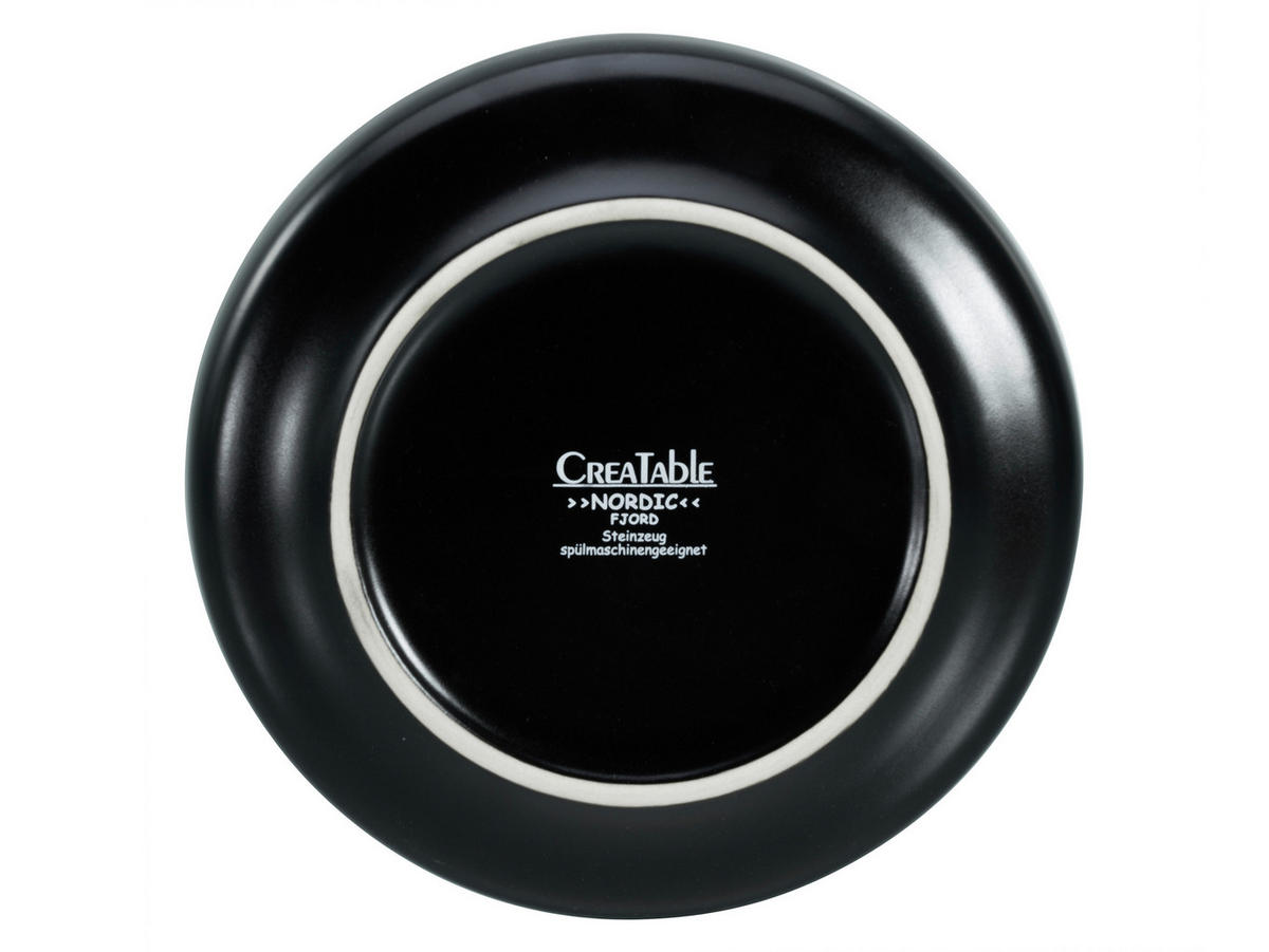 CreaTable Schalen-Set Nordic Fjord Frost grau Steinzeug D: ca. 15,5 cm Nordic Fjord Frost - grau (15,50cm) - CreaTable