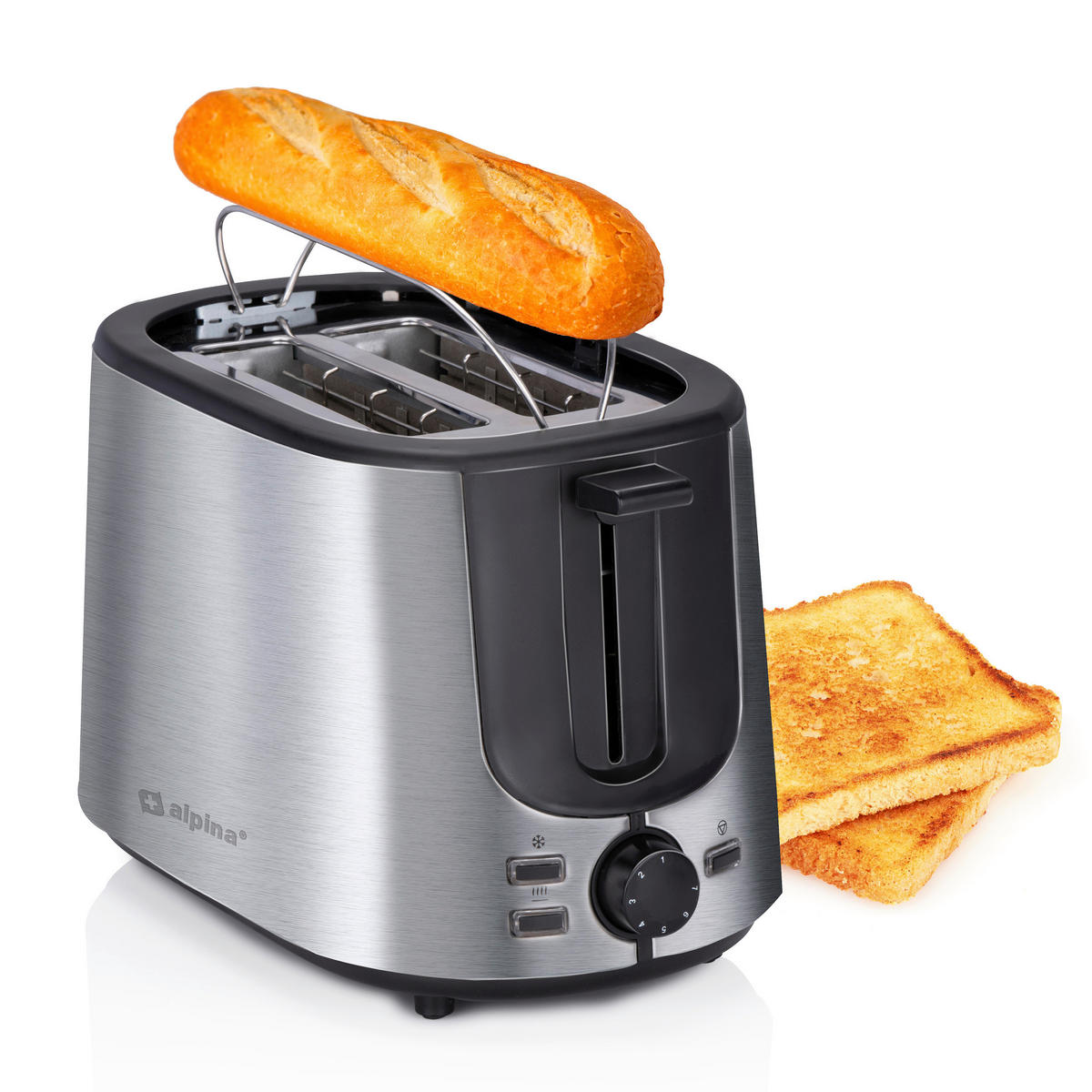 Alpina Toastautomat silber Edelstahl Toastautomat - silber - alpina