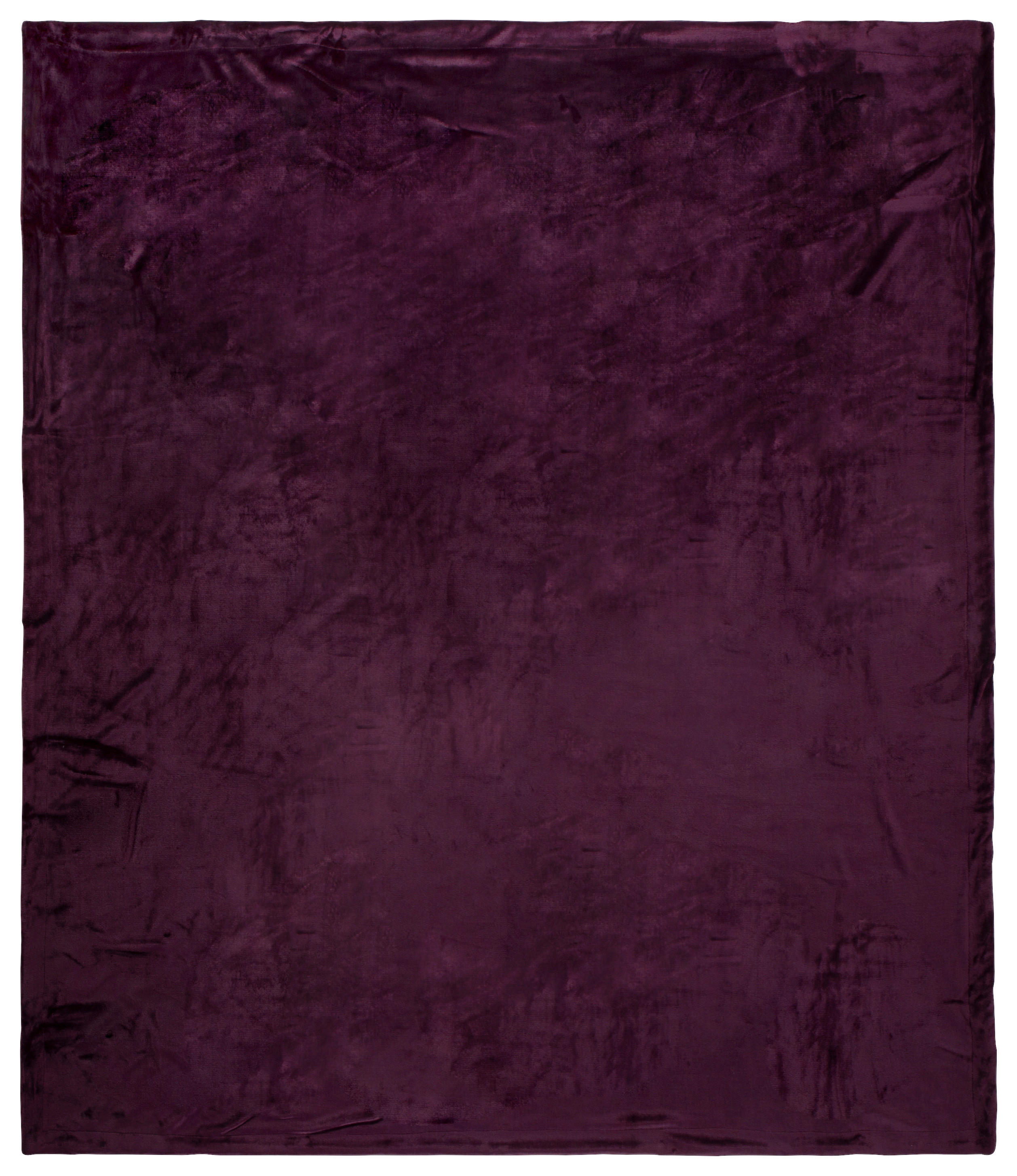 Wohndecke Polysamt Wohndecke 160x180 - bordeaux (160,00/180,00cm) - Happiness