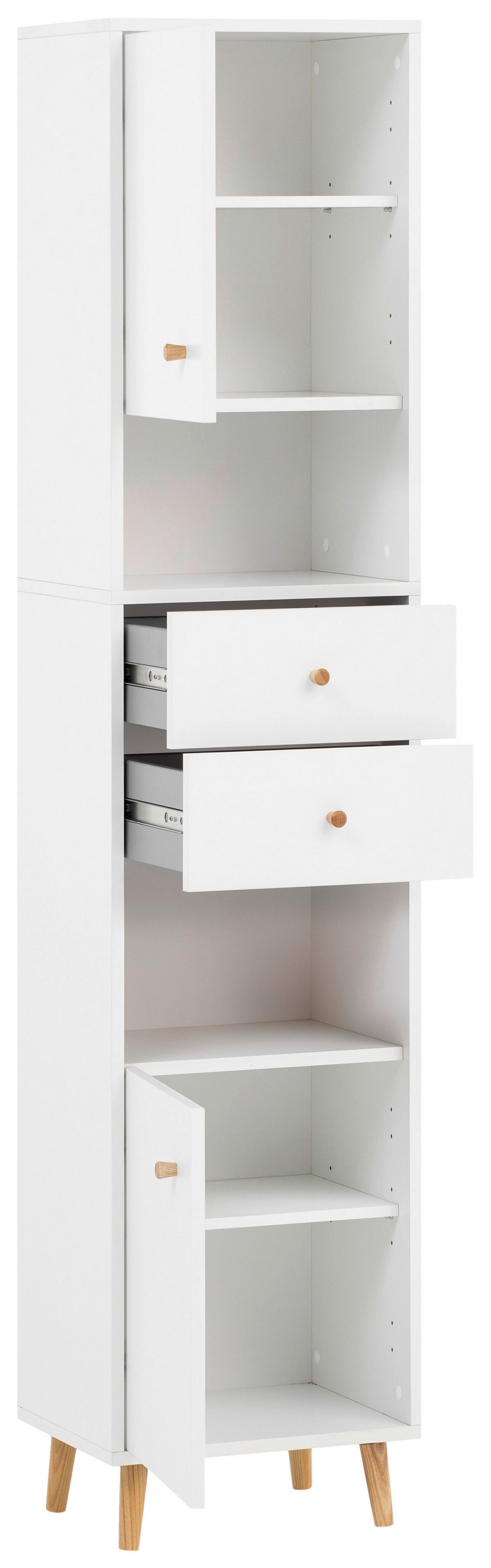 Hochschrank Bjarne weiß matt B/H/T: ca. 40,3x180,6x33,05 cm Bjarne - weiß (40,30/180,60/33,05cm) - Schildmeyer