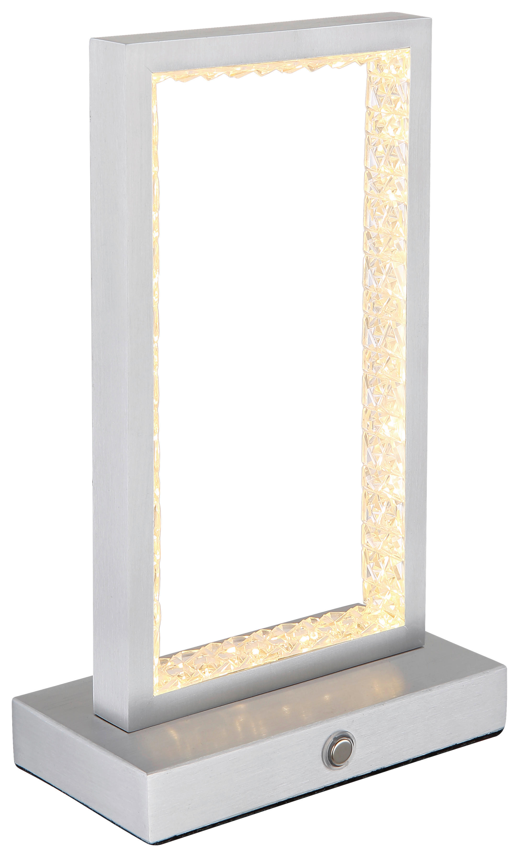 GLOBO LED-Tischleuchte silber transparent Aluminium Acryl B/H/T: ca. 7,5x23x14 cm SAMEGA - transparent/silber (7,50/23,00/14,00cm) - GLOBO