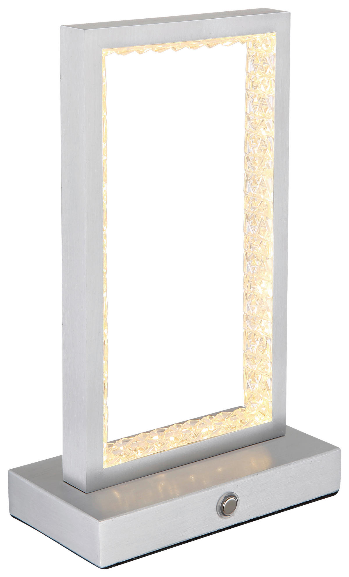 GLOBO LED-Tischleuchte silber transparent Aluminium Acryl B/H/T: ca. 7,5x23x14 cm SAMEGA - transparent/silber (7,50/23,00/14,00cm) - GLOBO