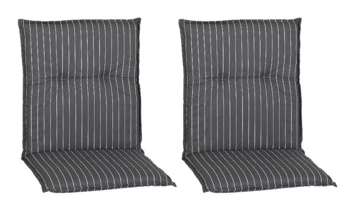 Beo Saumauflage für Niedriglehner Belm grau Polyester-Mischgewebe B/H/L: ca. 50x6x101 cm 2er Set Belm - weiß/grau (101,00/50,00/6,00cm) - Beo