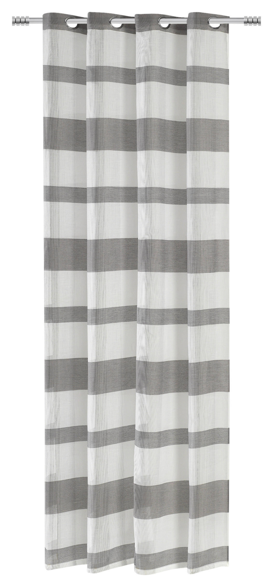 Ösenvorhang Caro grau B/L: ca. 140x245 cm Caro - grau (140,00/245,00cm)