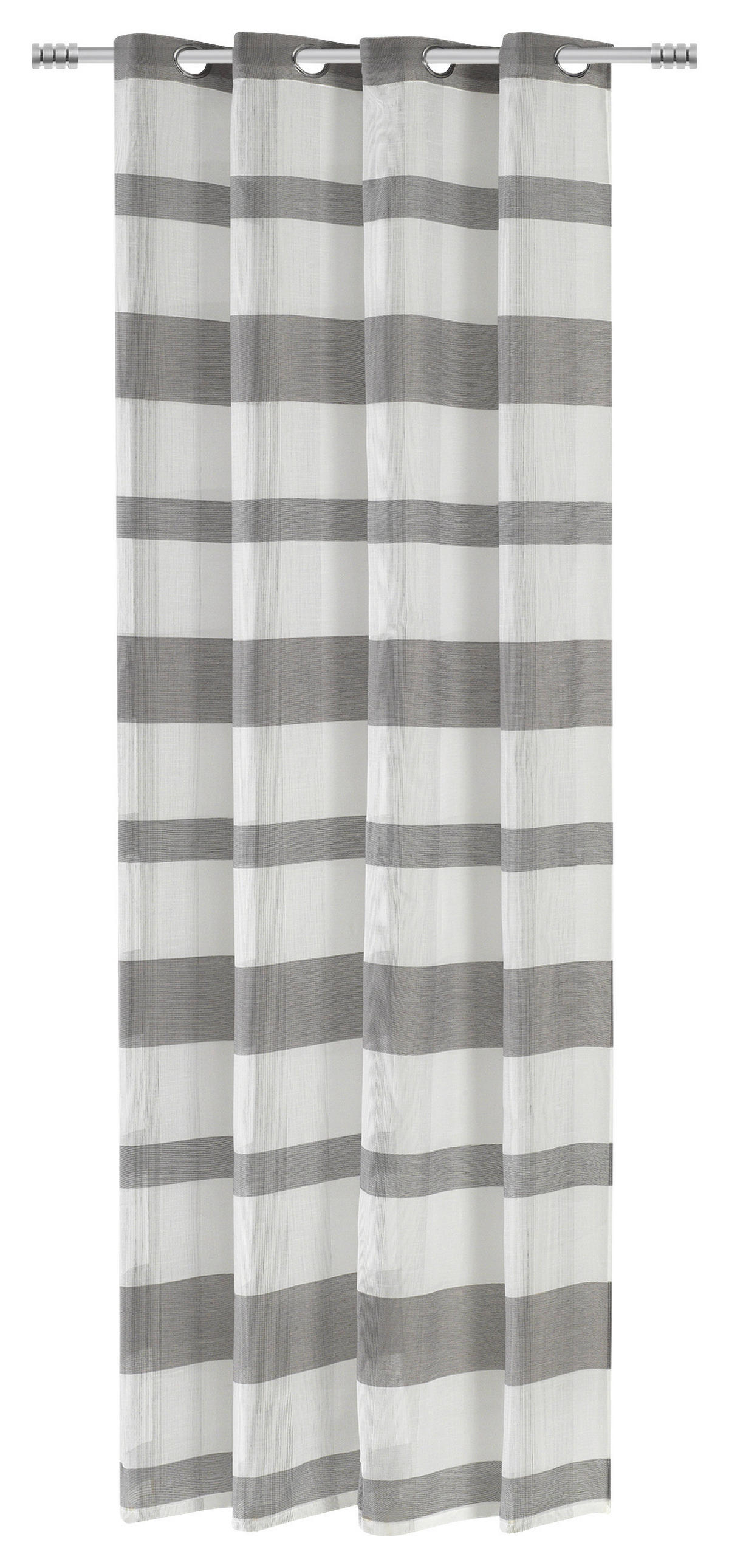 Ösenvorhang Caro grau B/L: ca. 140x245 cm Caro - grau (140,00/245,00cm)