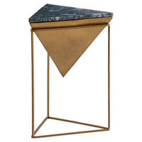 Beistelltisch schwarz gold Marmor Aluminium Eisen B/H/T: ca. 37x53x37 cm Beistelltisch - gold/schwarz (37,00/53,00/37,00cm) - Wohnling