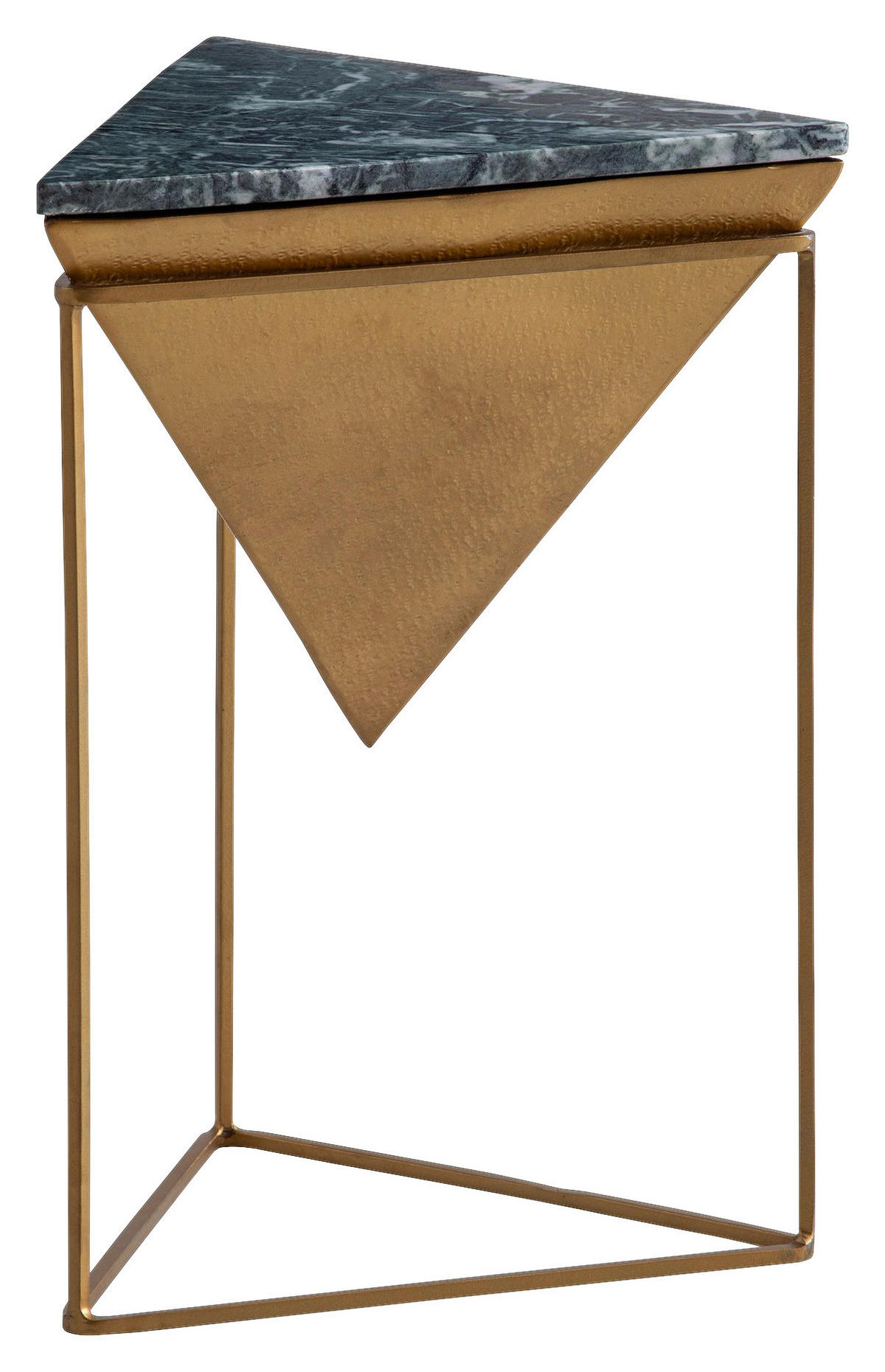 Beistelltisch schwarz gold Marmor Aluminium Eisen B/H/T: ca. 37x53x37 cm Beistelltisch - gold/schwarz (37,00/53,00/37,00cm) - Wohnling