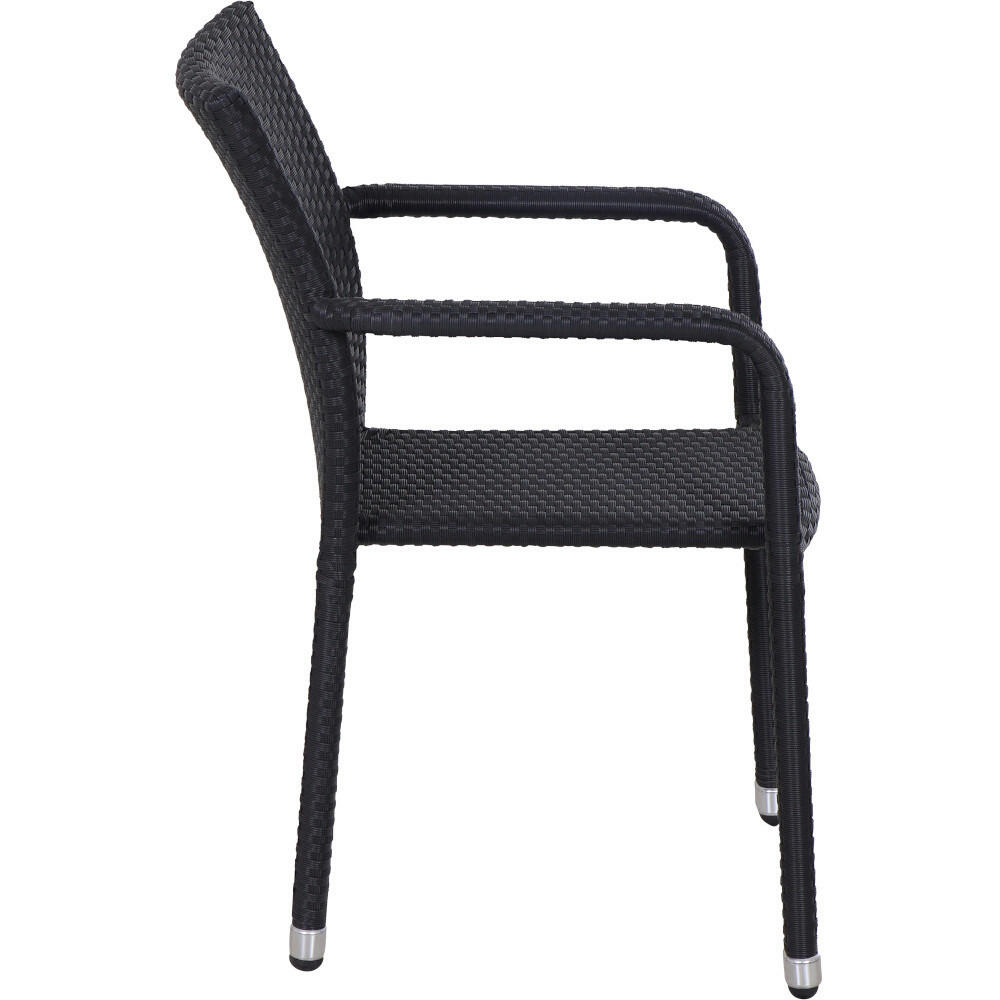 Gardamo Stapelsessel MINAS schwarz Aluminium MINAS - schwarz - Gardamo