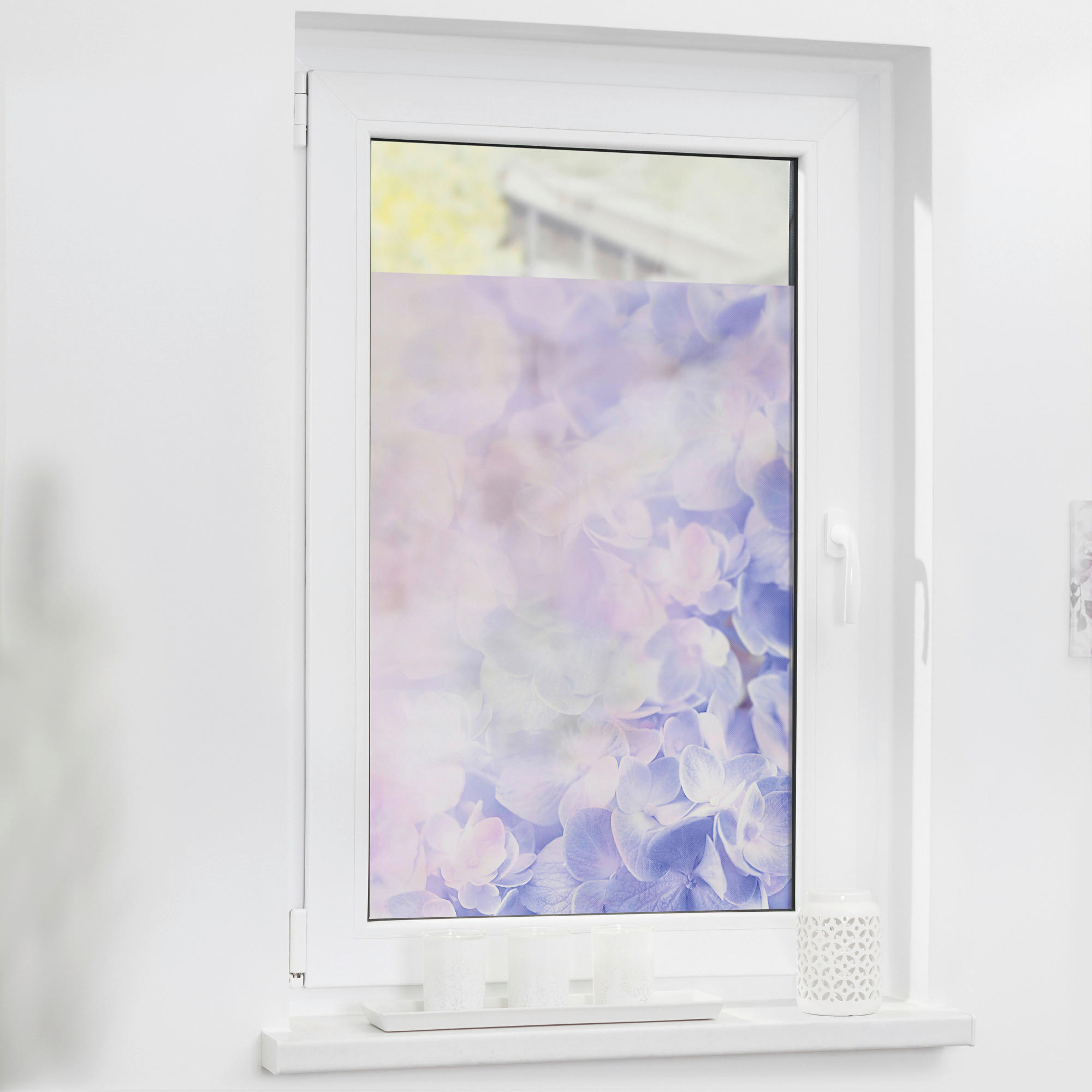 LICHTBLICK Fensterfolie Hortensie Blüten Hortensie pastell lila B/L: ca. 10 günstig online kaufen