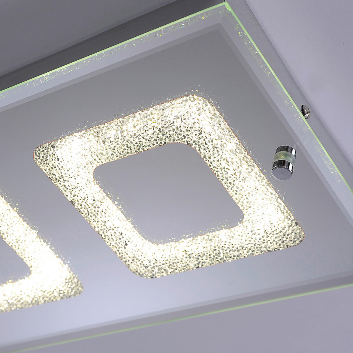 Just Light LED-Deckenleuchte LISA 11571-17 Chrom klar Glas Metall B/H/T: ca. 20x5,8x36 cm 2 Brennstellen LISA - klar/Chrom (20,00/5,80/36,00cm) - Just Light